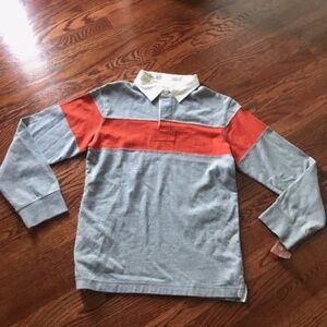 TEEN JUNIORS BOYS URBAN PIPELINE GRAY LONG SLEEVES POLO SHIRT TOP Sz L LARGE NEW